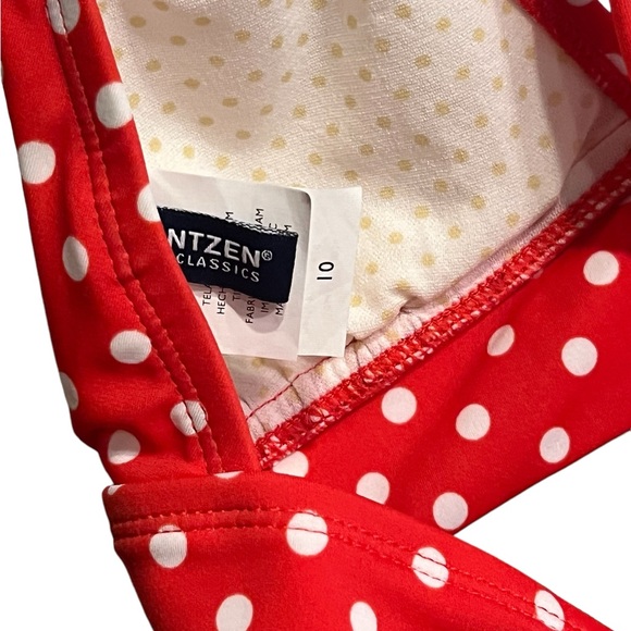 Red and white polka dot bikini top - Picture 4 of 4